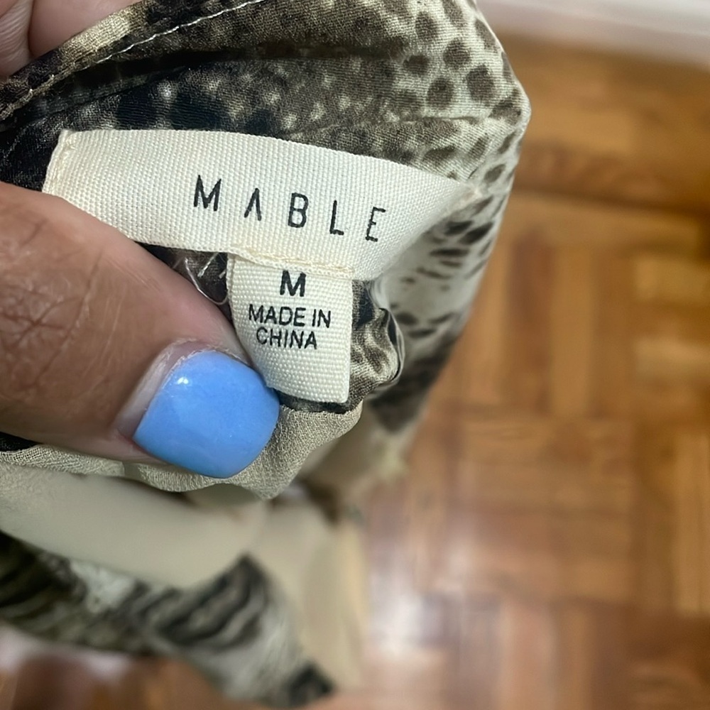 MABLE Brown Tan Asymmetrical Wrap Midi Skirt - Picture 2 of 12